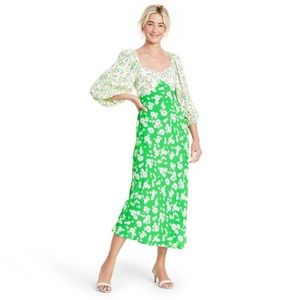 NWT Rixo for Target Green Daisy Dress